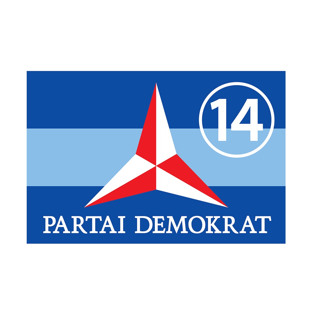 BORDIR LOGO PARTAI DEMOKRAT FULL BORDIR