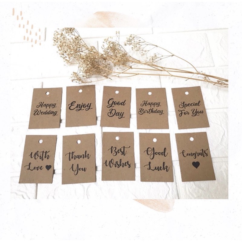 

HANG TAG RUSTIC isi 10 pcs - lucu keren murah coklat thank you card online shop kekinian