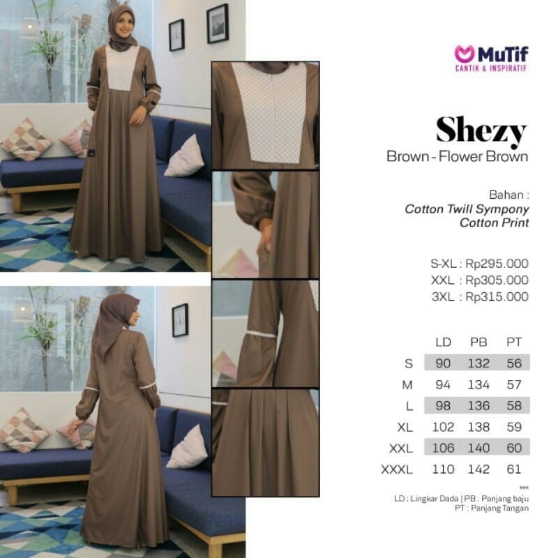 GAMIS MUTIF SHEZY BROWN