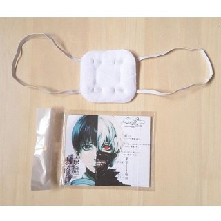 [Bisa COD] Eyepatch / Tutup Mata Putih, Penutup Mata Cosplay Mata Satu, Kaneki Ken, dan Rika Takan