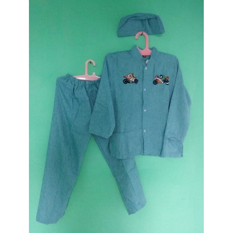 Baju Muslim |Baju Koko Anak Laki laki 8 Tahun