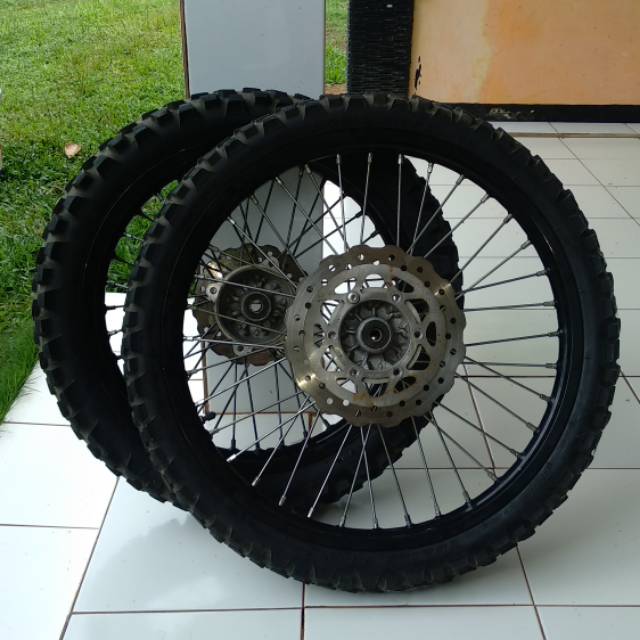 Velg Depan Belakang Klx 18 21 Velg Tk Disc Cakram Ori Super Mulus
