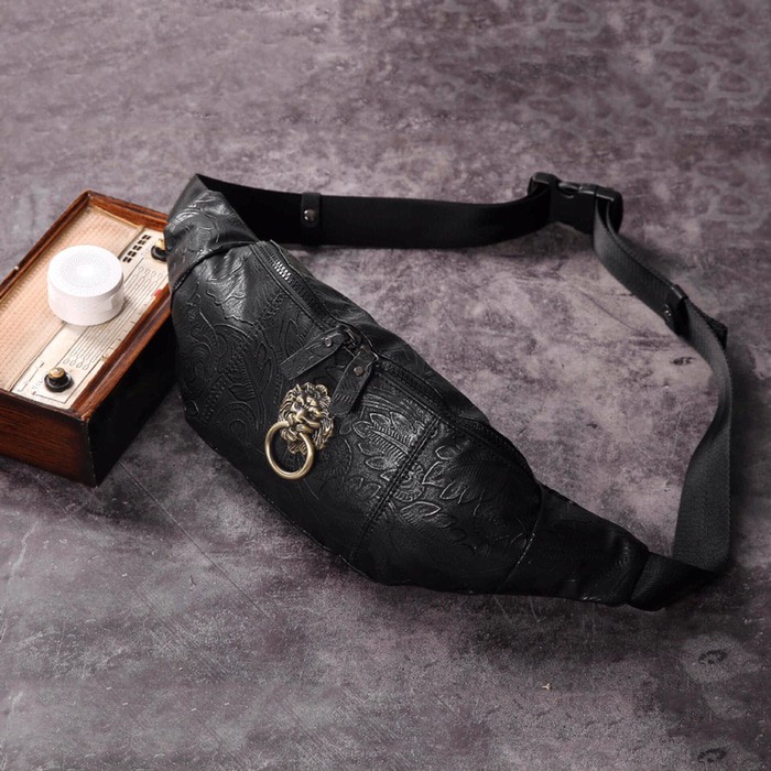 Tas Selempang Bahu Kulit Pria Slingbag T&S LION