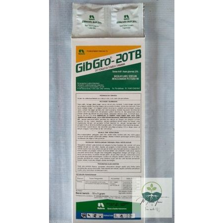 GIBGRO 20 TB ZPT ASAM GIBERLAT 20% /TABLET 5 GRAM ZAT PENGATUR TUMBUH UNTUK MENINGKATKAN HASIL PANEN
