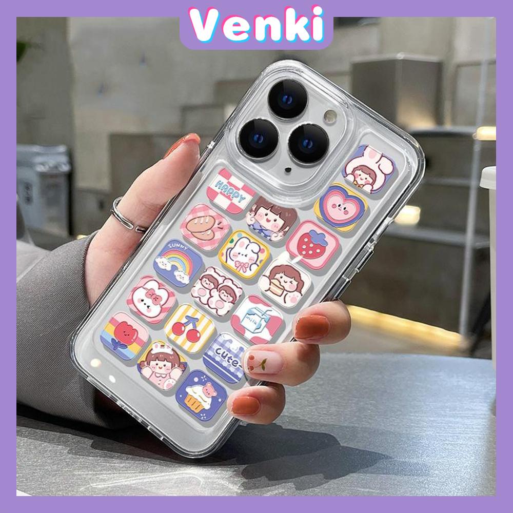 iPhone Case HD Acrylic Hard Case High Clear Metal Button Protection Camera Shockproof Cartoon Cute Compatible with iPhone 14 Pro Max 14 Plus 13 Pro Max 12 Pro Max 11 XR 7Plus