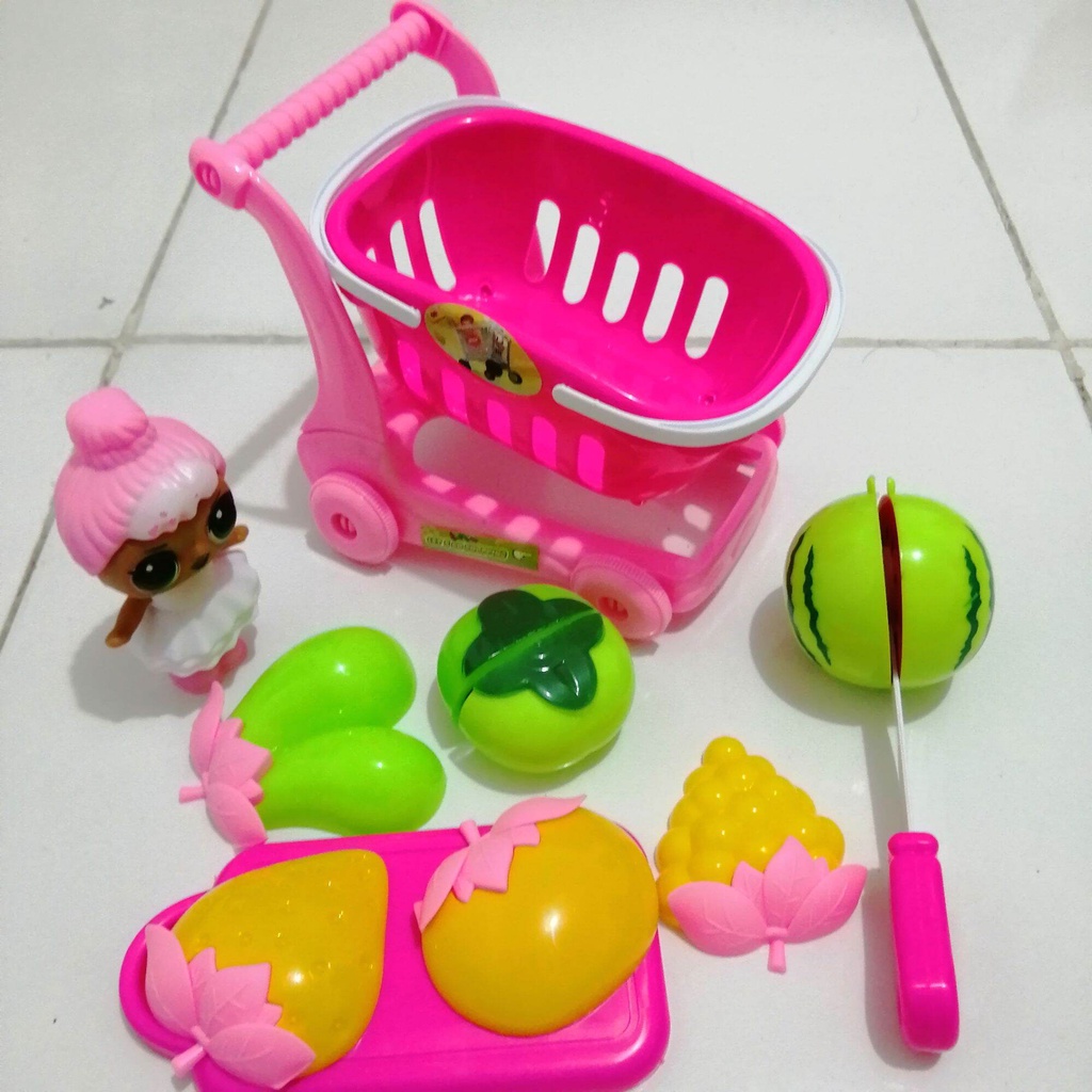 MF38 - Mainan Trolly Tanggung Buah dan Boneka LOL Ktg MF 38