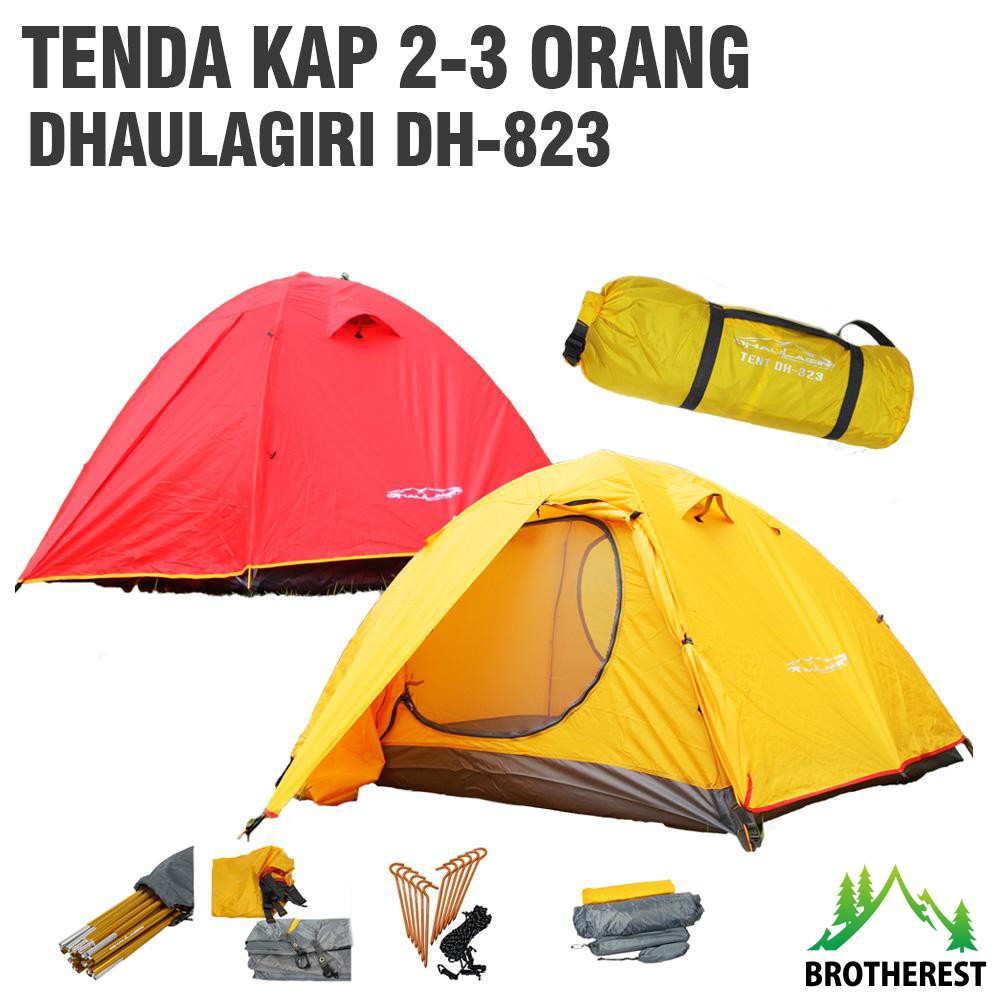 Tenda Camping 2-3 Orang Double Layer Ultralight - Dhaulagiri Dh 823