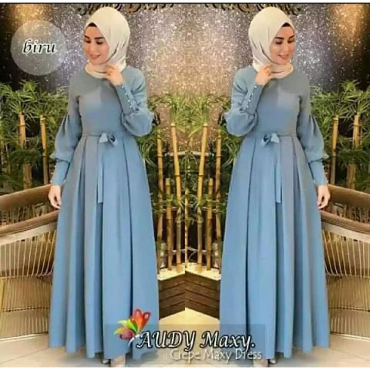 Gamis Cringkle wanita terbaru Audy maxy Dres