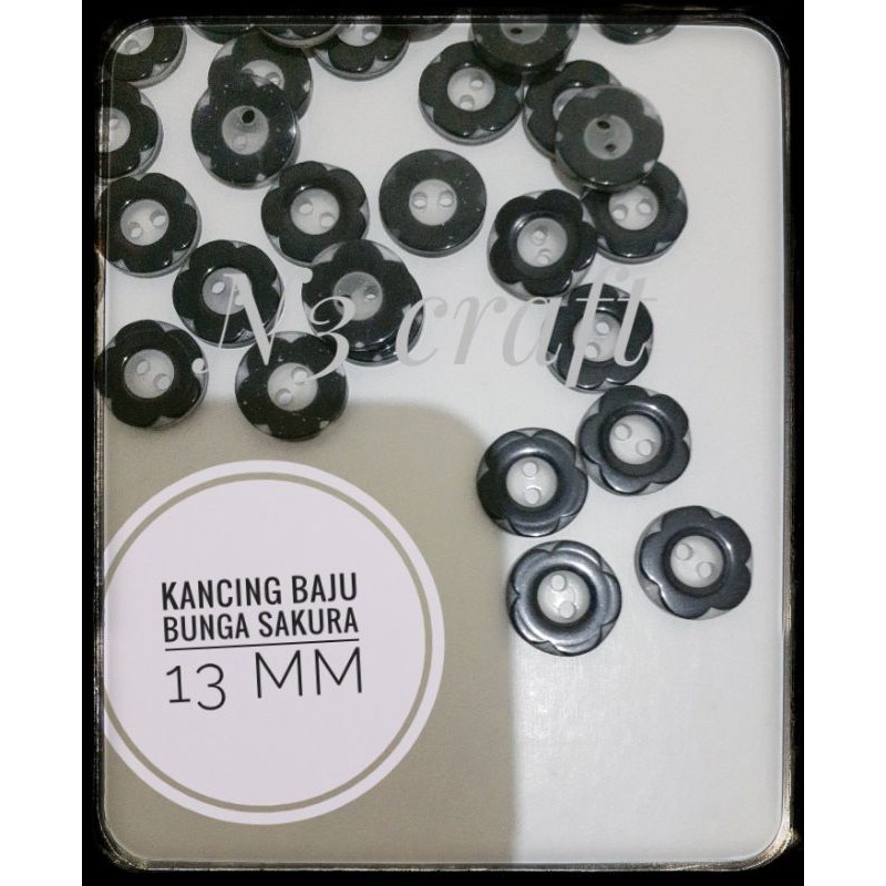 Kancing baju bunga sakura 13 mm