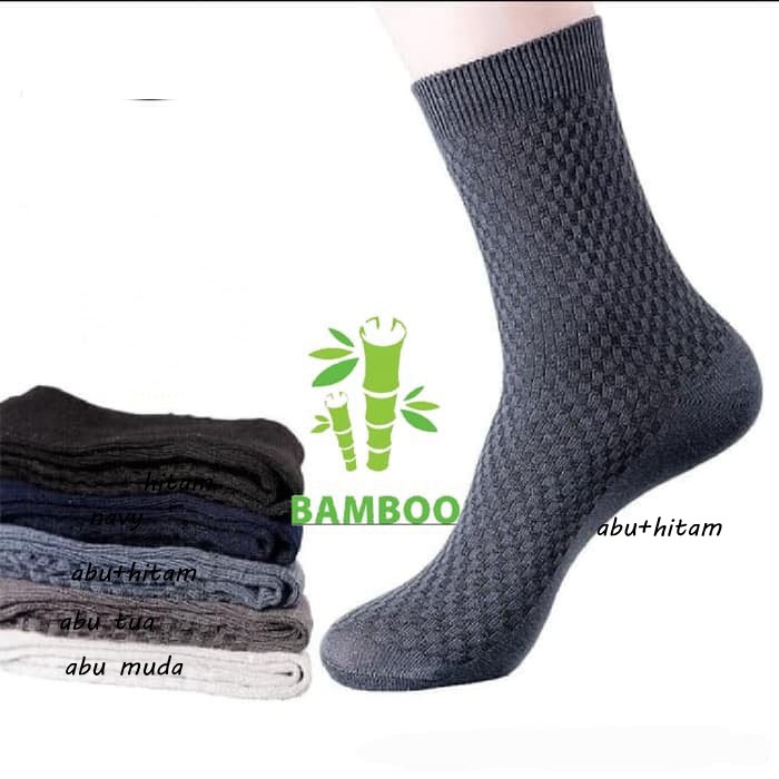 kaos kaki Pria Bambu Serat Kaus Kaki Kaus Kaki Anti Bakteri Kasual Bisnis Socks W03-2