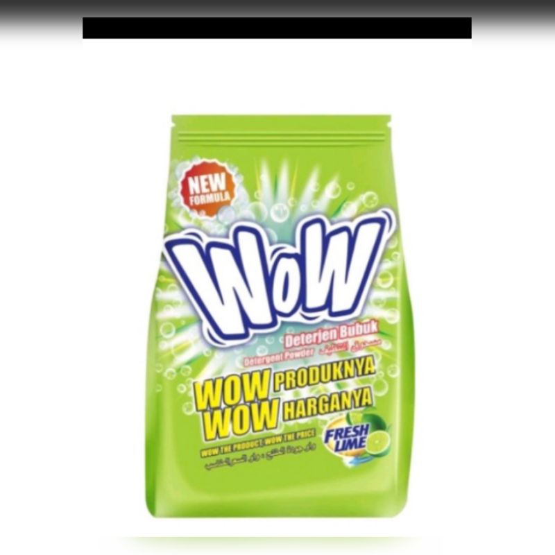 wow deterjen sabun cuci baju fresh lime 700gr - hijau