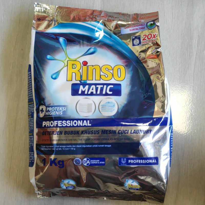 Rinso Metic Detergen Bubuk 1 kg / 900 gr khusus mesin Cuci Laundry deterjen londri londry baju