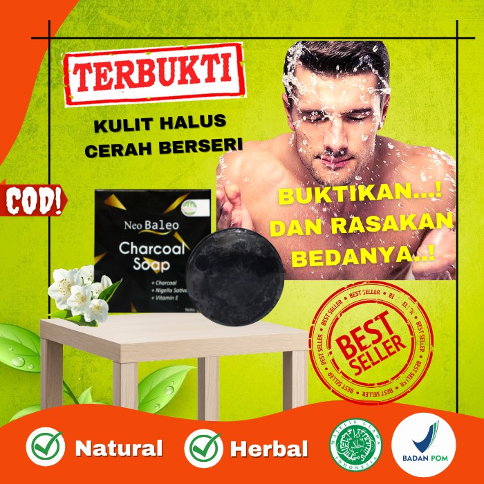 Sabun Wajah Sabun Komedo / Baleo Pembasmi Komedo /Pemutih Wajah CHARCOAL SOAP NEO BALEO