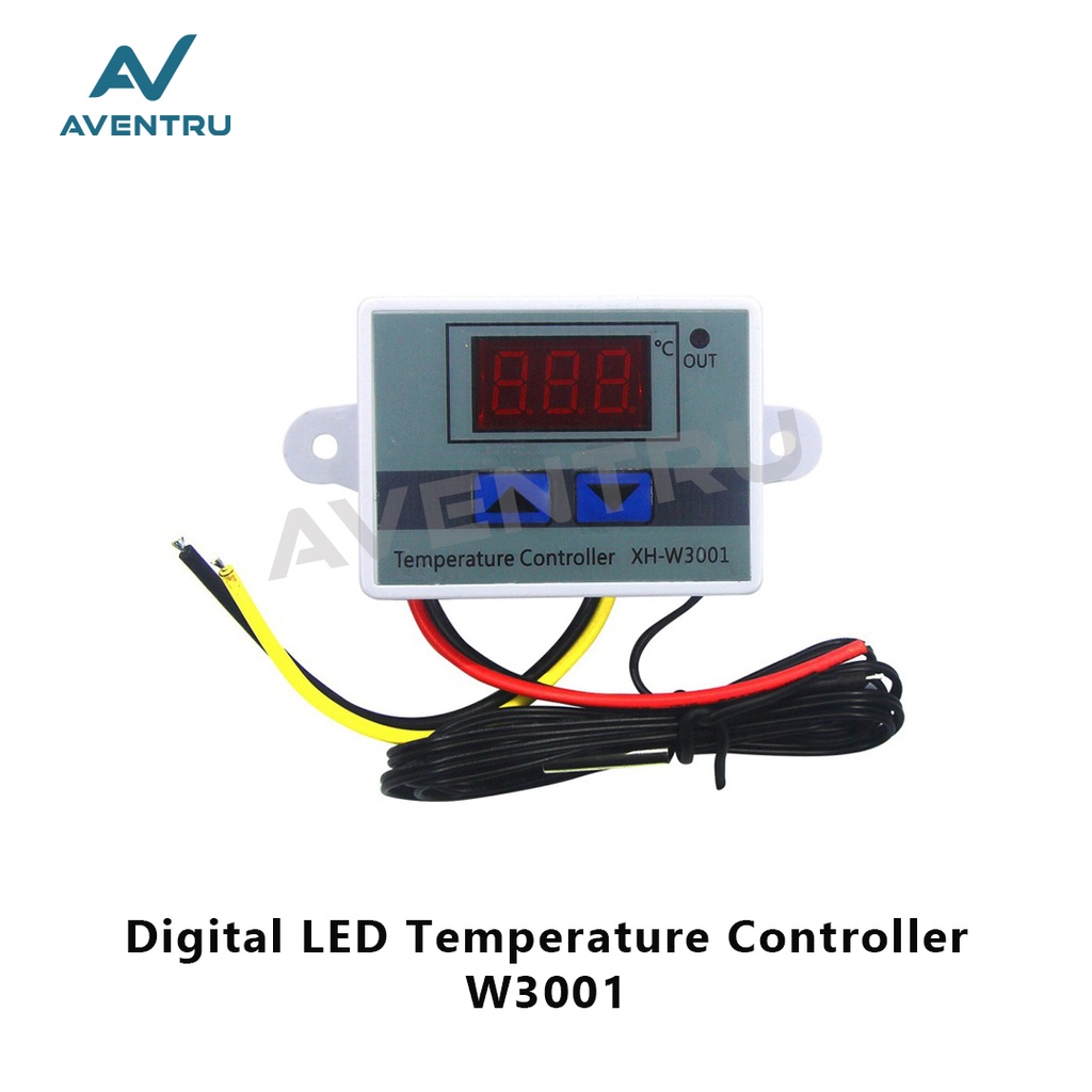 W3001 220V AC / 12V DC Digital LED Temperature Controller 10A Thermostat Control