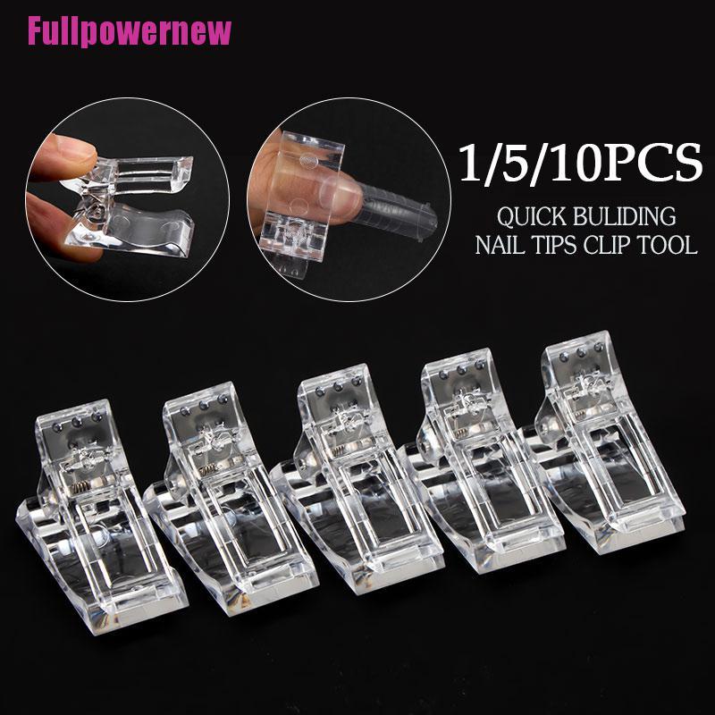 (Full) Klip / Jepit Extension Kuku Transparan Untuk Manicure / Nail Art