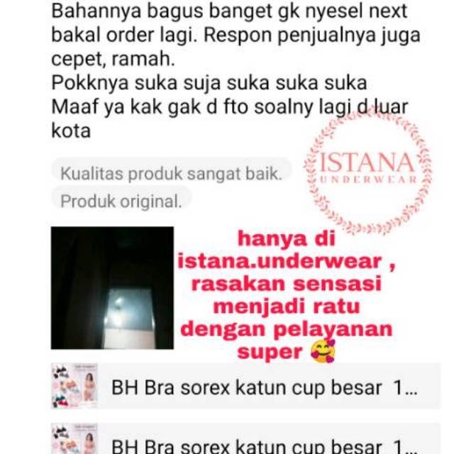 Bra wanita sorex katun cup besar  17228 / Bh wanita tanpa kawat