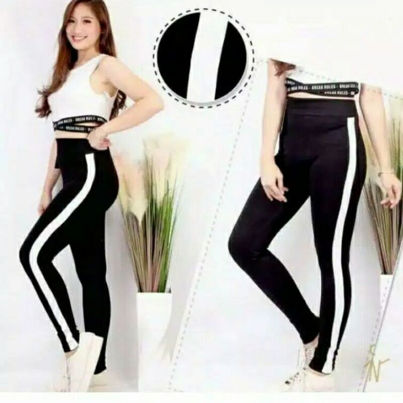 (COD) CELANA LUNA SCUBA STRIP/LEGGING SCUBA TERBARU/CELANA WANITA MURAH BIG SIZE PANTS CELANA SETRIT