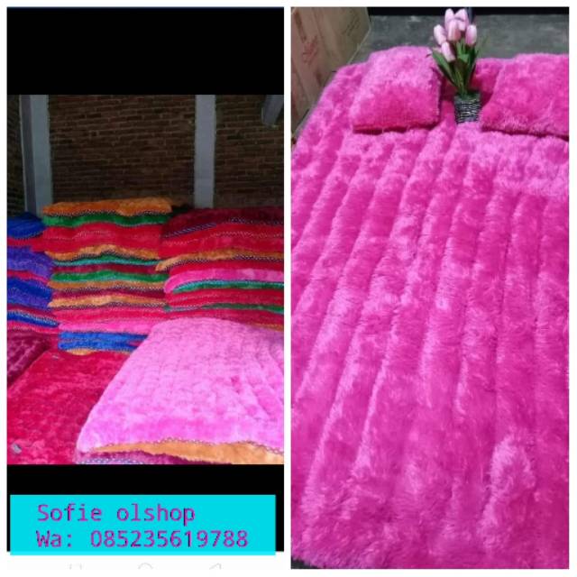 Kasur lantai bulu lembut bantal 2