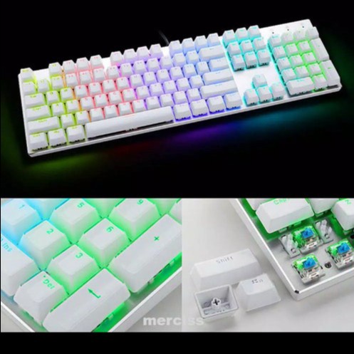 ALCHA KEYCAPS CRYSTAL SQUARE BACKLIT OEM PROFILE BLACK / HITAM - RANDOM