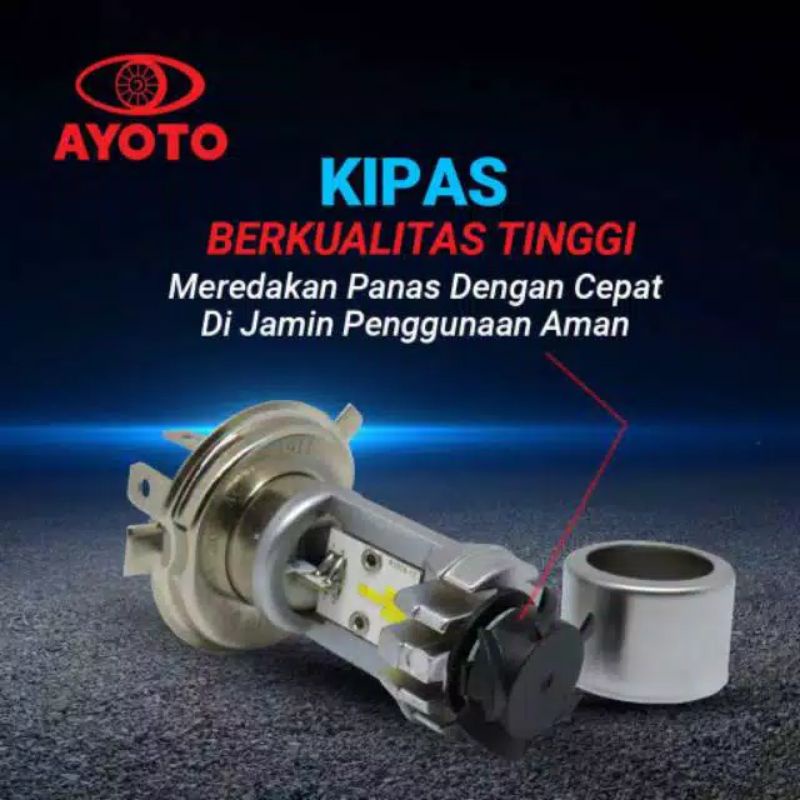 SEPASANG( 2LAMPU)   Lampu led H4 mobil/truck AYOTO M4A watt 30 kiri kanan