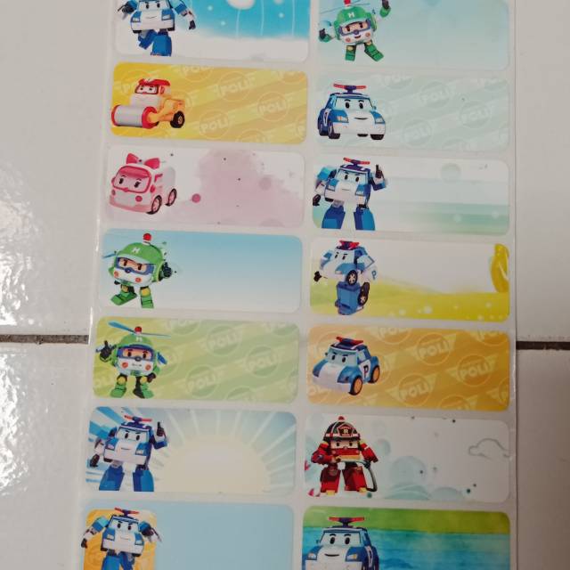

Stiker Label Nama Waterproof Poli