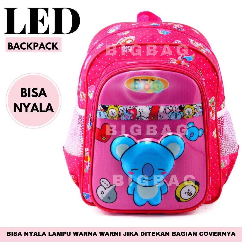 Tas Ransel Anak Perempuan Karakter BT5 SD / TK HELLO STAR KOREA  - RANSEL EMBOSS LED - BISA NYALA - RANSEL LED RANSEL ANAK - School Bag Tas Sekolah Anak - Tas Anak Sekolah Tas Anak Kecil Tas Anak SD Tas Anak TK Promo Diskon Termurah Terlaris Terbaru Best