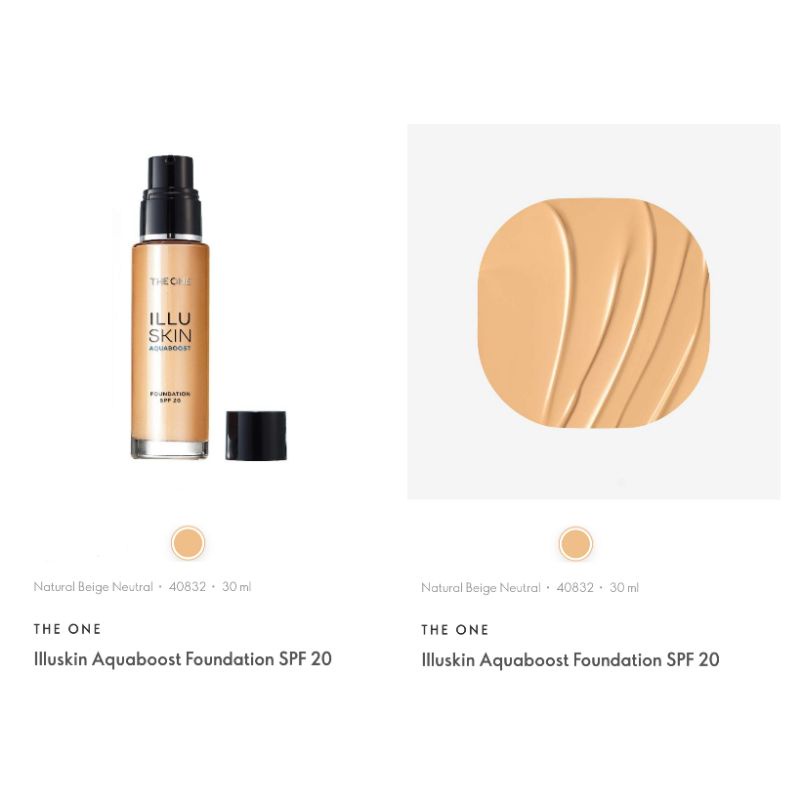 THE ONE ILLUSKIN AQUABOOST FOUNDATION SPF 20