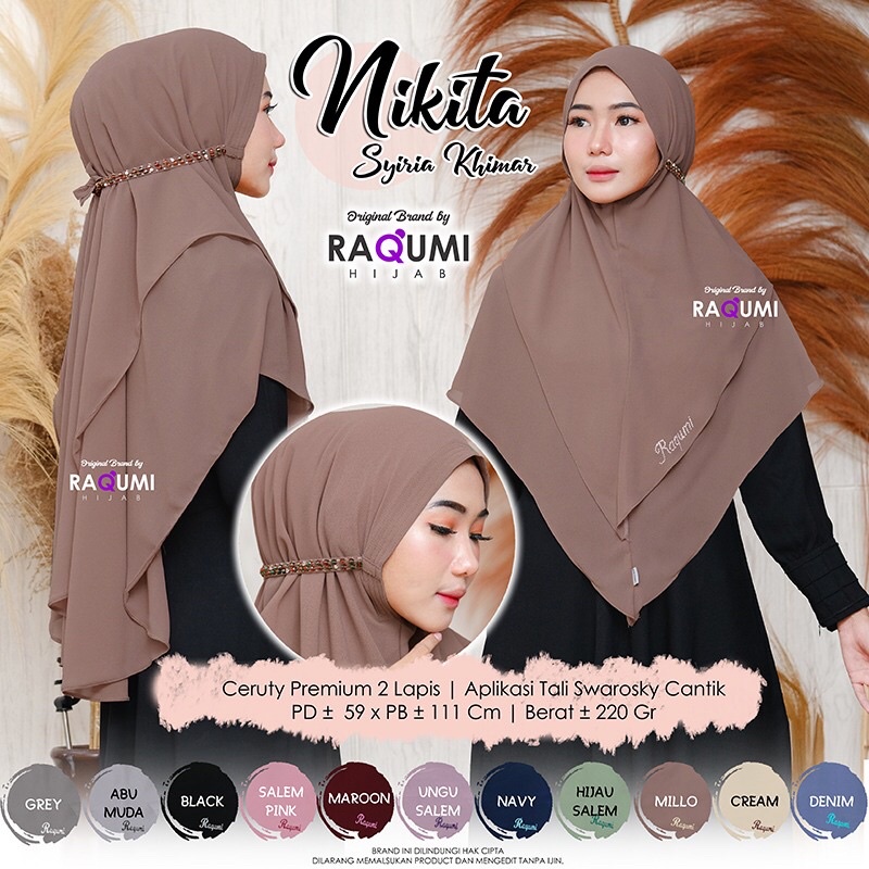 [Original Raqumi]Nikita syiria khimar Raqumi Hijab