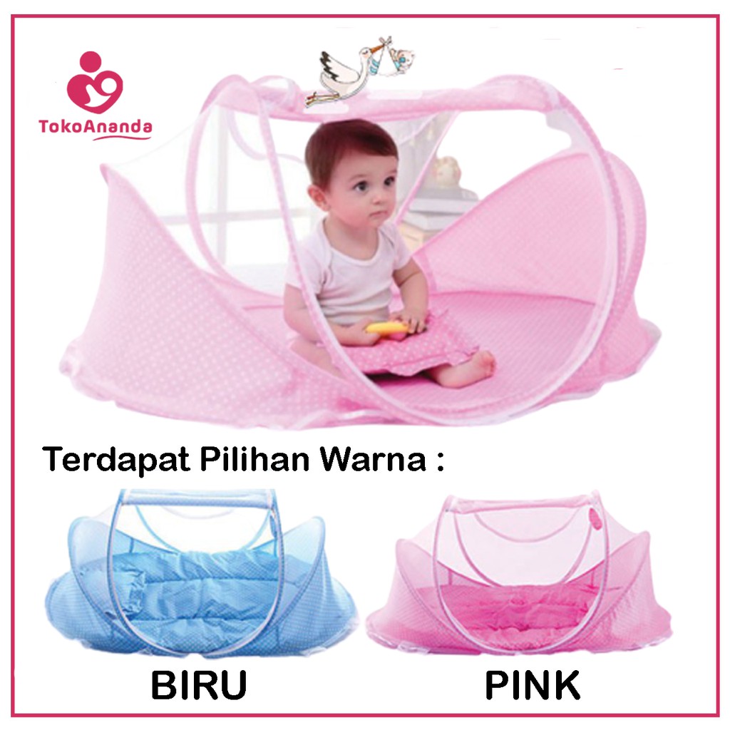 KASUR BAYI KELAMBU / KELAMBU TIDUR ANAK BAYI MUSIC MUSIK SERIES 3 IN1 DENGAN KASUR DAN BANTAL SET