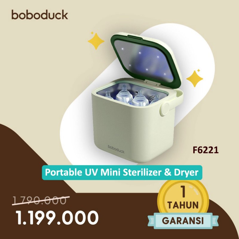 Boboduck Portable Mini UV Bottle Sterilizer &amp; Dryer Box / Steril Botol - 6 Liter