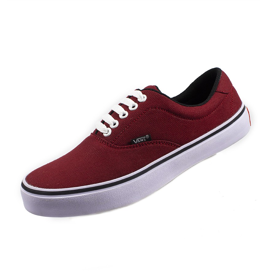 SM88 - Sepatu Sneakers Kasual Pria Dewasa Vans Authentic Maroon Fashion Cowok Sekolah Kuliah Murah