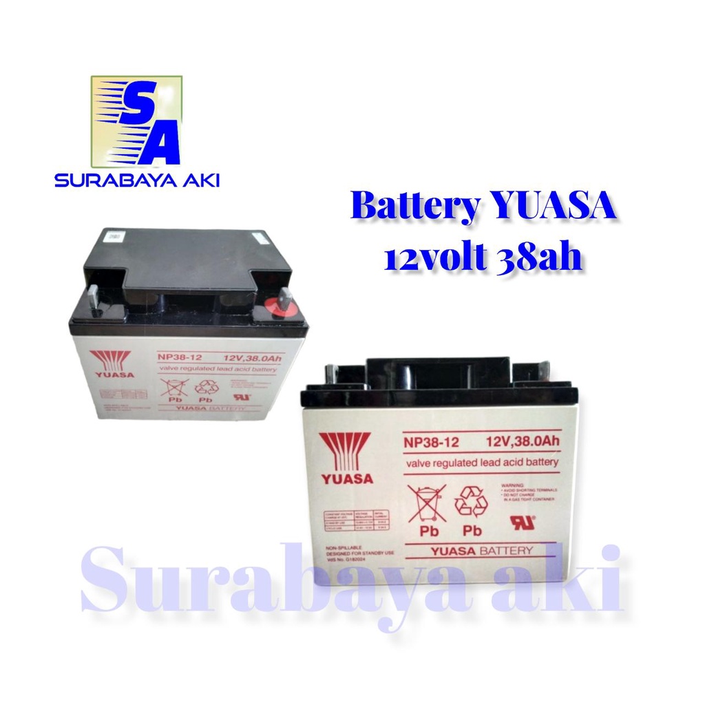 Battery Yuasa NP38-12 12V 38Ah  Aki kering yuasa 12V 38Ah