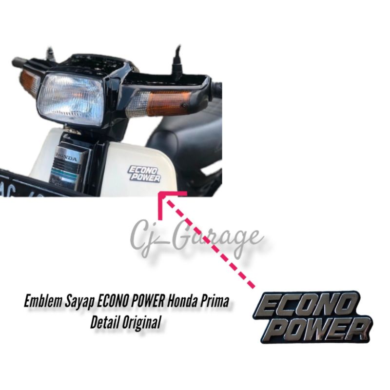 Emblem Sayap Prima Loga Emblim Sayap ECONO POWER Honda Prima Detail Original