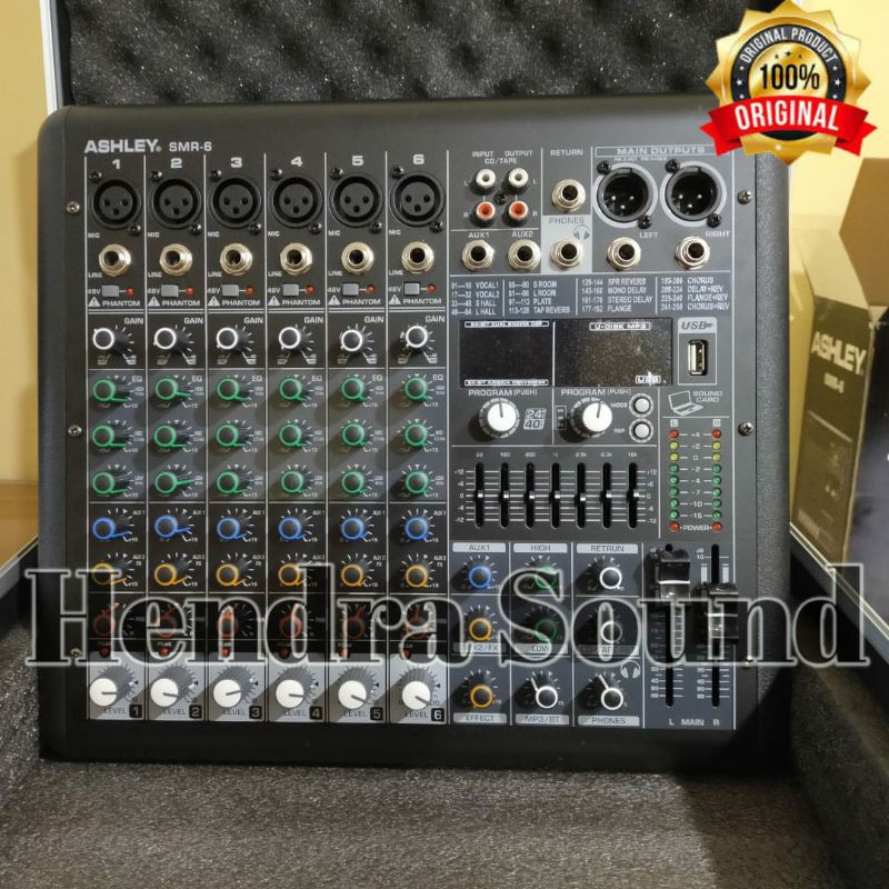 Jual Mixer Audio Ashley SMR 6 ORIGINAL (6 Channel) Bluetooth USB