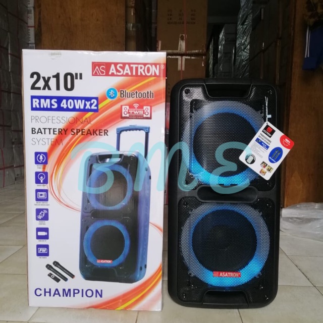 Speaker Portable Meeting Wireless ASATRON CHAMPION 2 x 10 inch