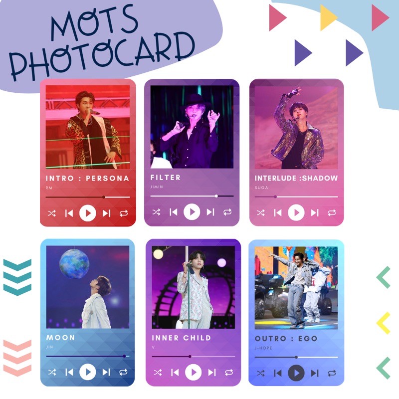DECO PHOTOCARD PC BTS MOTS 7 RM / JIN / SUGA / J-HOPE / JIMIN / V / JK