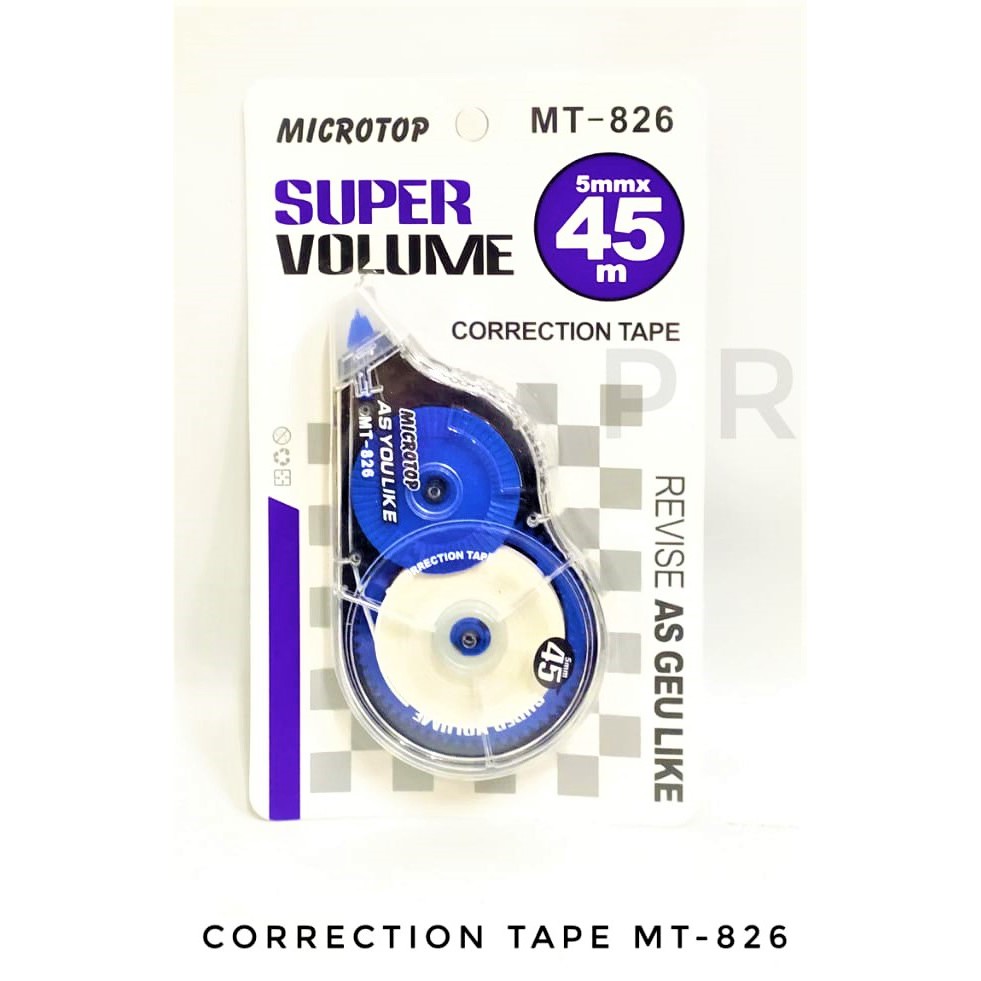

TIP EX KERTAS TIP EX ROLL BESAR JUMBO 45 M CORRECTION TAPE MT-826 MICROTOP TIP X