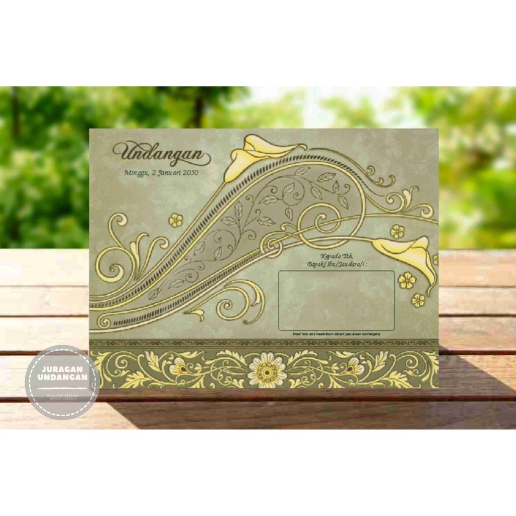 Undangan Pernikahan/Cetak Undangan Murah/Undangan Mewah Erba 88126