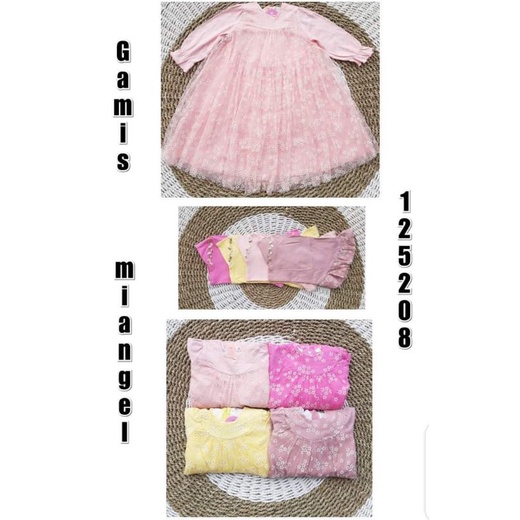 Mi Angel Gamis Tile Little Daisy 2-3tahun Gamis Tutu Lucu Lembut