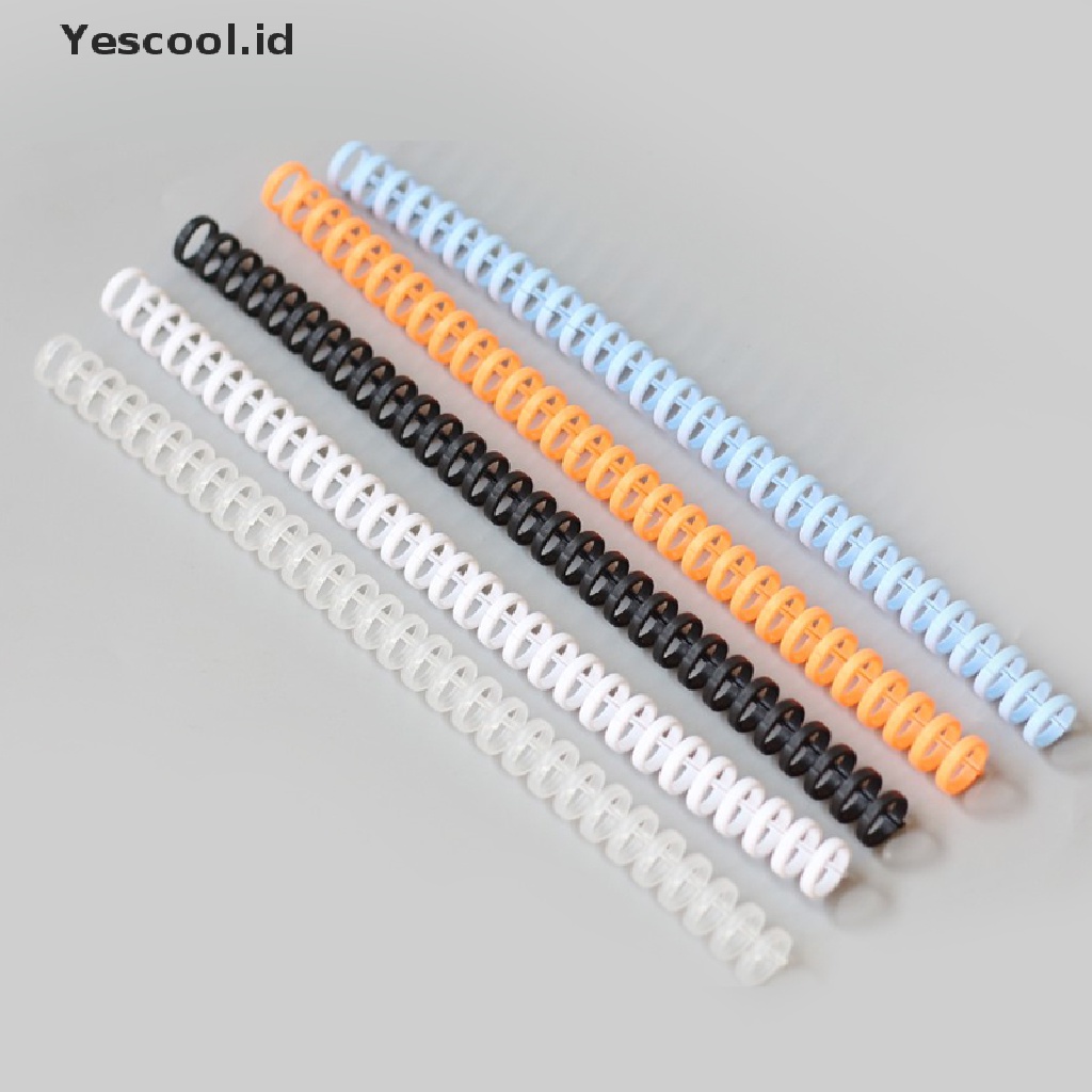 5pcs / set Cincin Spiral 30 Lubang Bahan Plastik Untuk Kantor