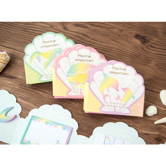 

Marine Organism Sticky Notes Set