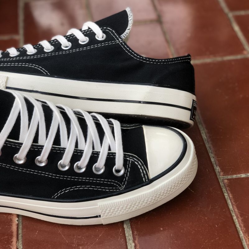 ( NEW BOX ) CONVERSE 70S BLACK WHITE LOW PREMIUM