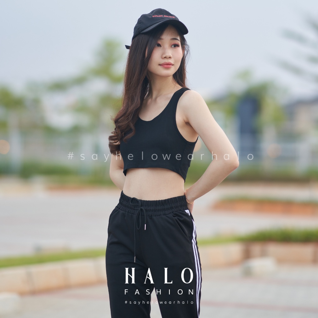 [HaloFashion] Pharsa Sexy Crop Top Hoodie Tank Top Basic Top Gym Top Korean Fashion