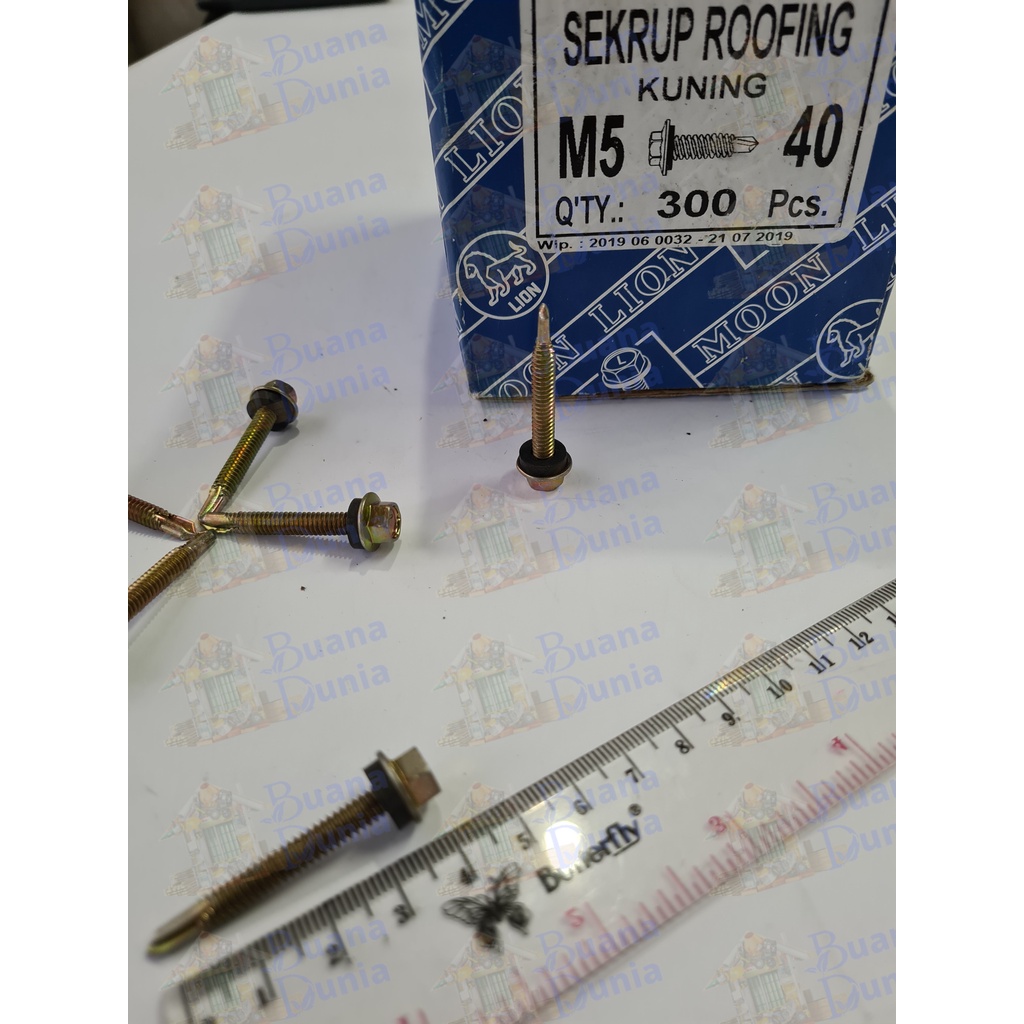 Skrup Baja Ringan LION 12x40 | Baut Roofing | Sekrup Baja Roofing