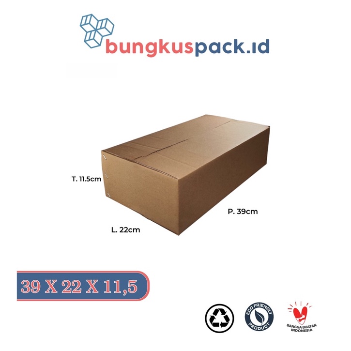 

Kardus Box Packaging (Ukuran 39 x 22 x 11,5 cm)Dus Polos Box Kemasan