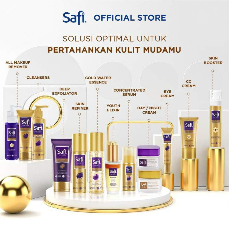 Safi Age Defy Series l Day Night Cream 25gr 40gr l Gold Water 30mL 100mL l Youth Elixir l Serum Essence l Gold Water l Make Up Remover l Skin Refiner l Skin Booster l Cream Cleanser 50g 100g l Deep Moisturizer l Deep Exfoliating - Pelembab Wajah