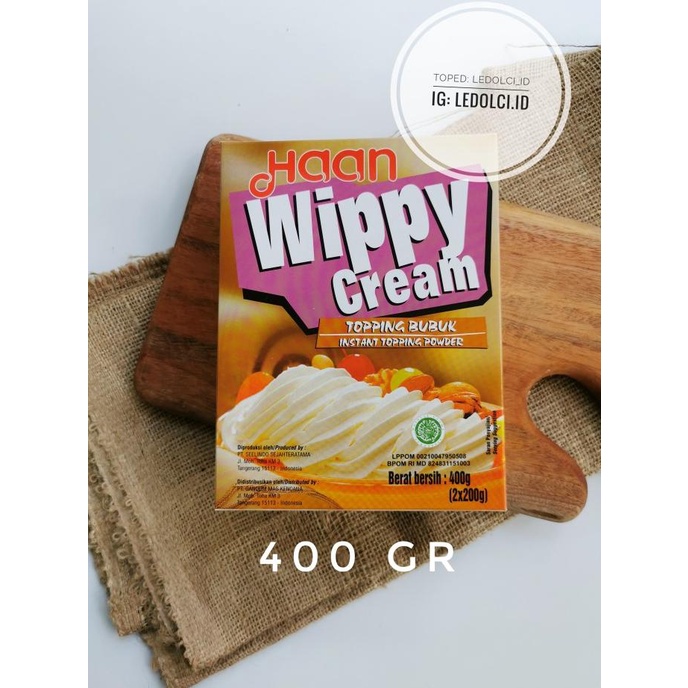 

TERMURAH! HAAN WIPPY CREAM WHIPPING CREAM BUBUK POWDER 400 GR ledolci92 Ayo Beli