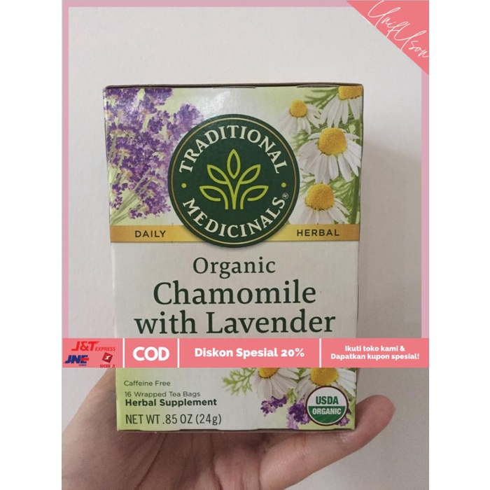 

⭐COD⭐ Traditional Medicinal Chamomile Lavender isi 16 Tea Bags/Teh Herbal