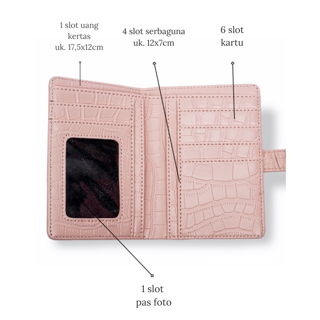 Dompet Lipat Wanita Croco (Calla by Mosca)