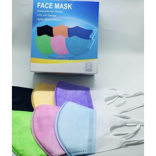 ALKINDO DUCKBILL WARNA - MASKER DUCK BILL WARNA WARNI DEWASA ISI 50